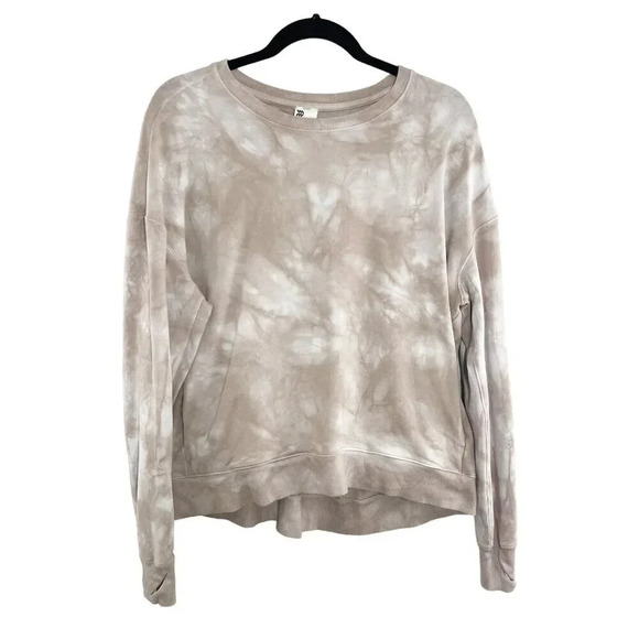All in Motion - Target White & Tan Tie Dye Pullover Sweatshirt Women's Large - Picture 1 of 8